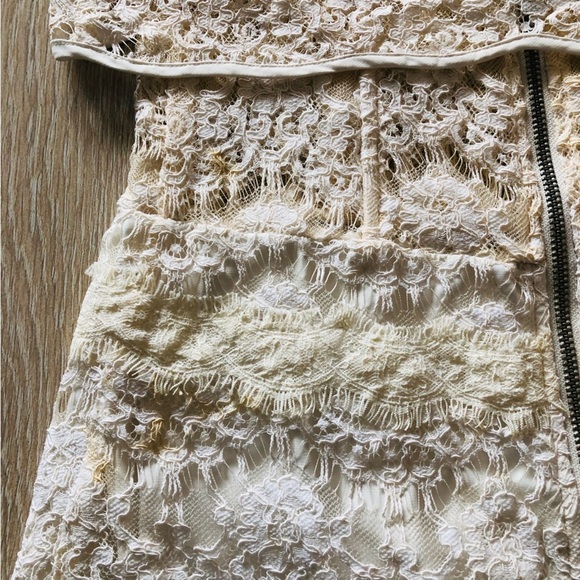 The Kooples Layered Lace Mini Dress in Cream White Size 38 /US Size M - Picture 14 of 15